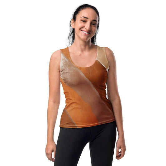 Womens Stretch Fit Tank Top - Boho Watercolor Print-0