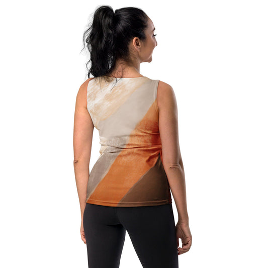 Womens Stretch Fit Tank Top - Boho Watercolor Print-1